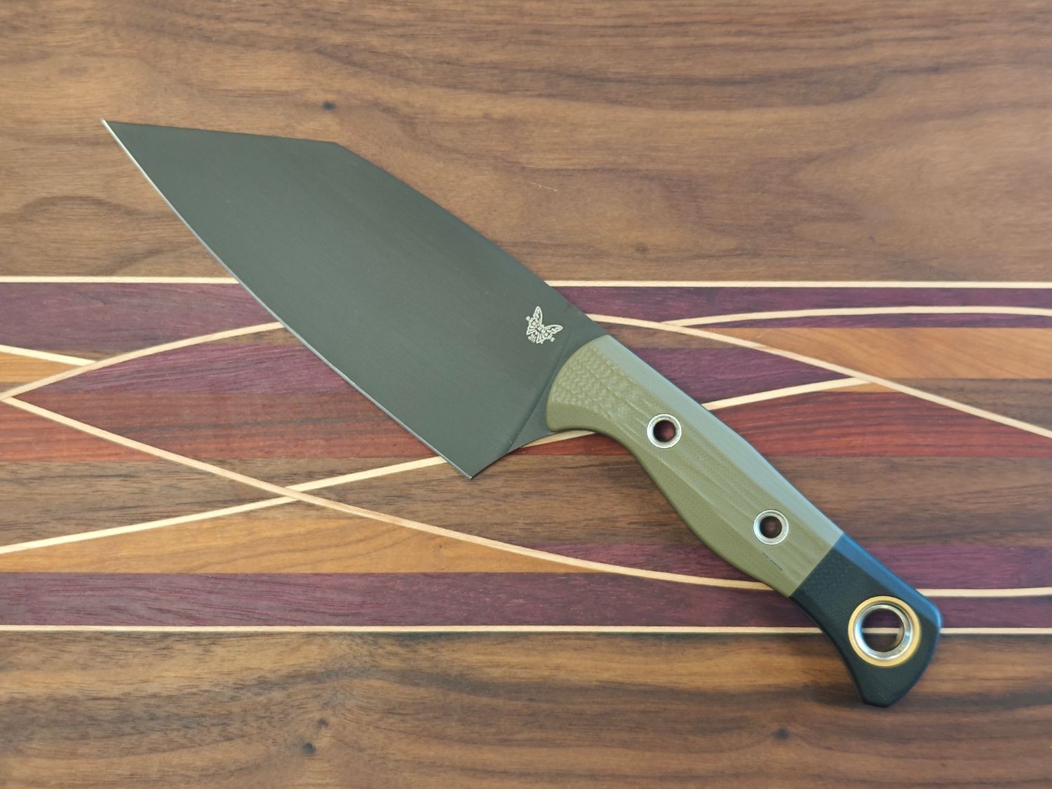 Benchmade 6&quot; Station Knife / OD Green &amp; Black G-10 / Black CPM-154