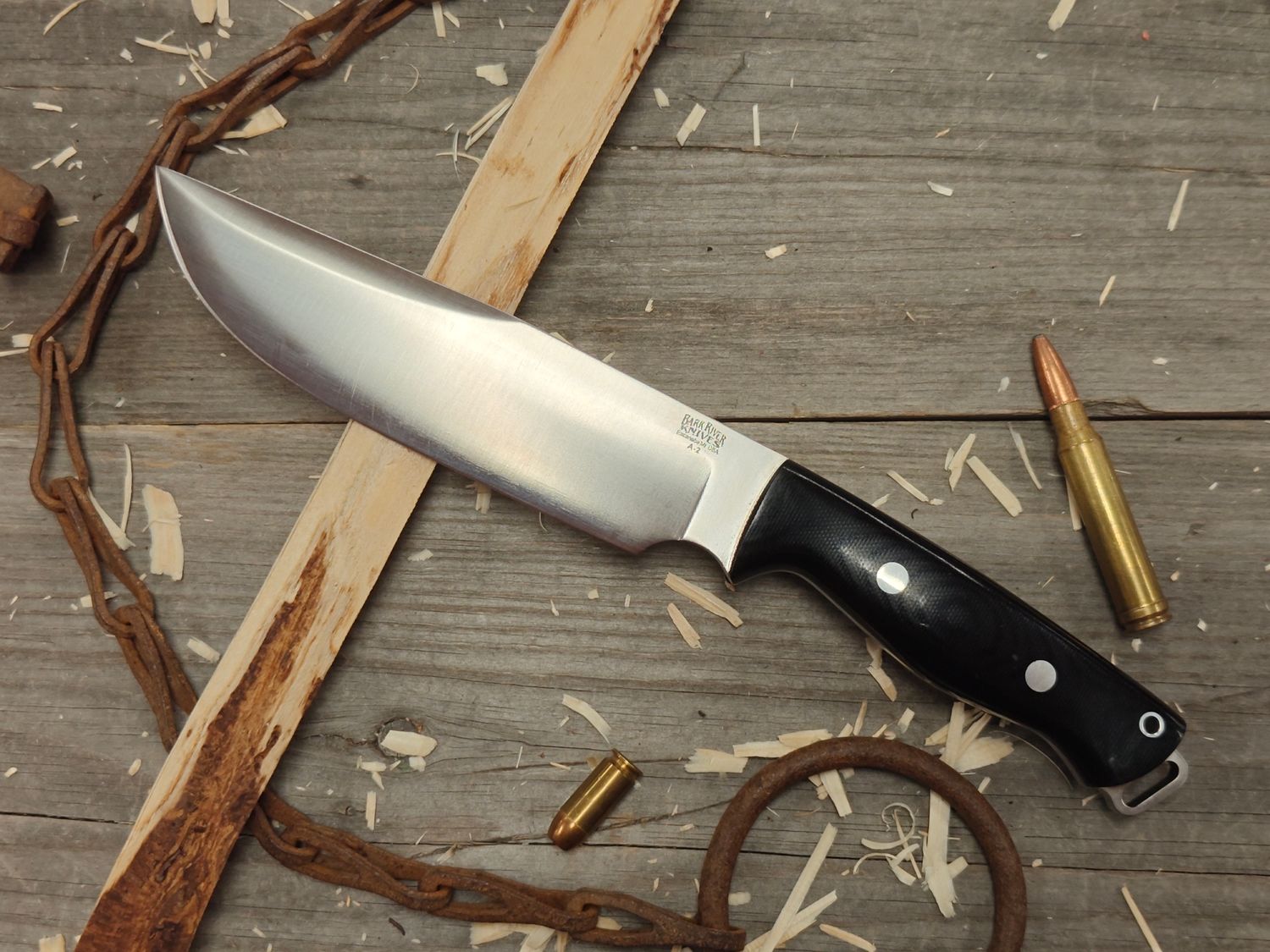 Bark River Knives Survivor 1st Production Run 6&quot; Fixed Blade / Black Micarta / Satin A2 (Pre-Owned)