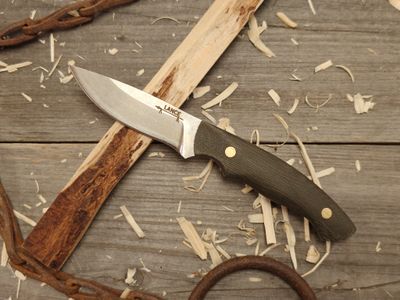 GNK &amp; Lance Knives Yentna 3.25&quot; Fixed Blade / OD Green Micarta / Satin AEB-L