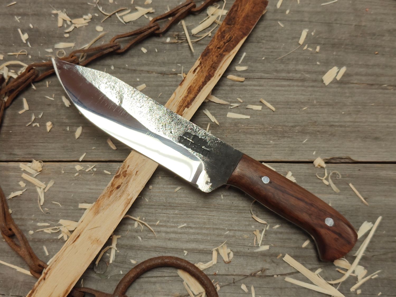 Jeff Owens 6.5&quot; Fixed Blade / Walnut / Forge Finished 5160