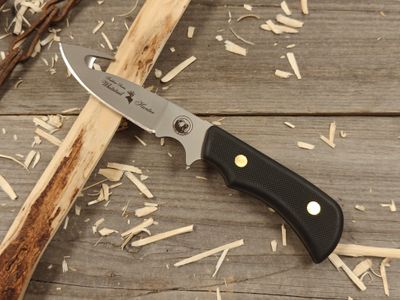 Knives of Alaska Trekker Whitetail 3.25&quot; Fixed Blade / Black Suregrip / Bead Blast D2 w/ Guthook