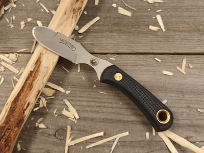 Knives of Alaska Muskrat 2.25&quot; Fixed Blade Round Point Hunting Knife, D2 Tool Steel / SureGrip™ Handle