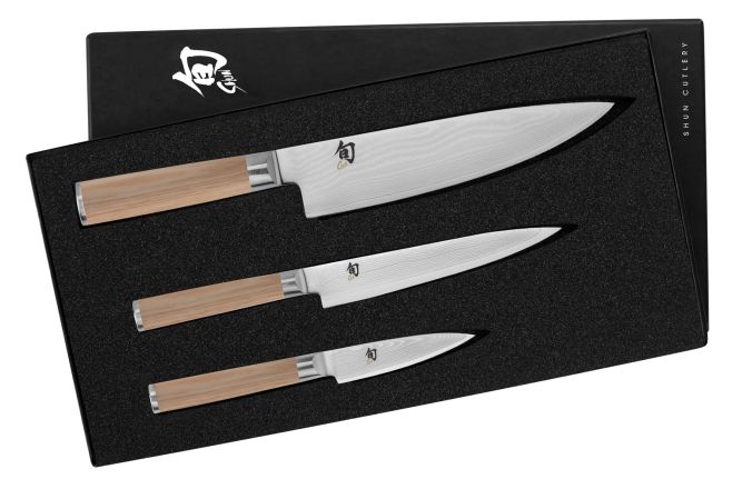 Shun Blonde Classic 3 Piece Starter Set / Blonde Pakkawood / Damascus VG-MAX