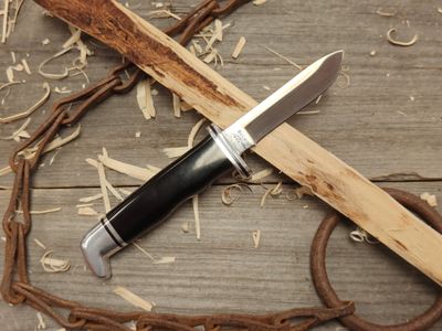 Buck Vintage 116 Caper 3.25&quot; Fixed Blade / Black Phenolic / Satin 425M Stainless Steel ( Pre Owned )