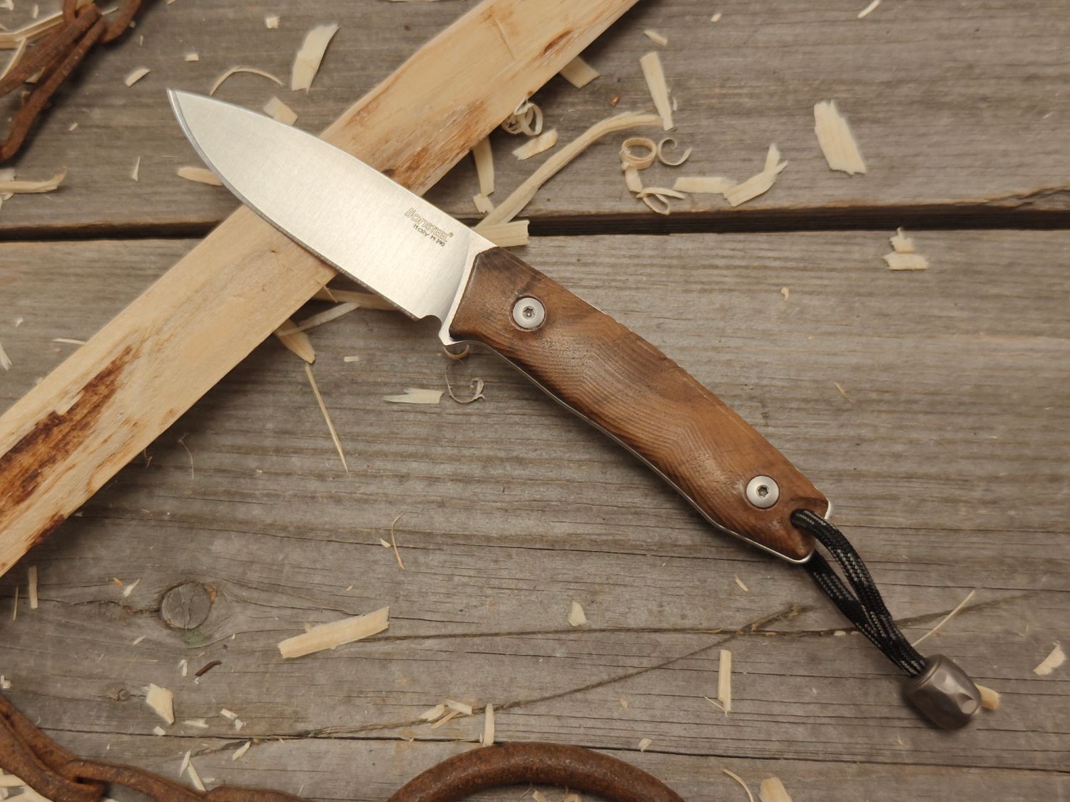 LionSTEEL M1 3&quot; Fixed Blade Knife / Walnut / Satin M390