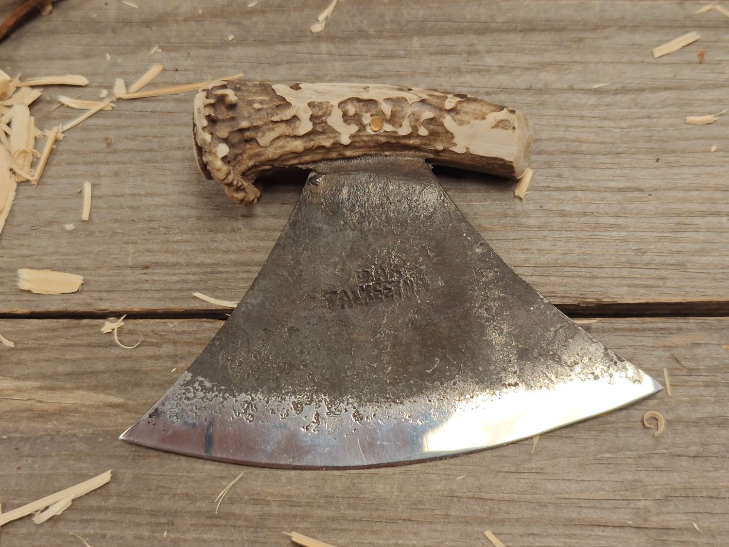 Jeff Owens Stag Handled Ulu / Forge Finished 5160