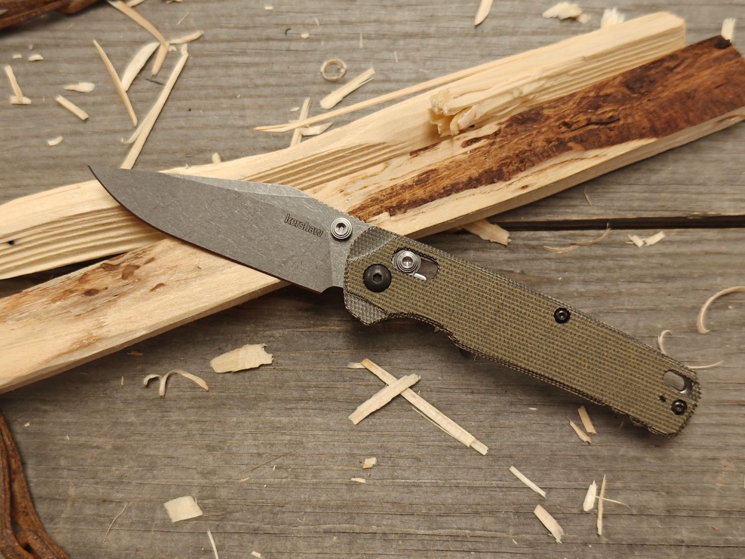 Kershaw Bel Air 3.1&quot; DuraLock Folding / Natural Canvas Micarta / Stonewash CPM-MagnaCut