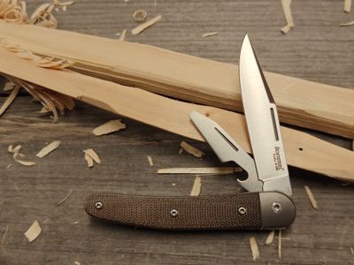 LionSteel Jack 3&quot; Slip Joint / Green Micarta / Satin M390