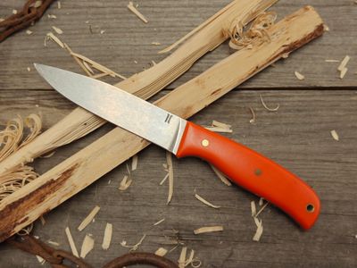 Isley Blades Model 42 4.5&quot; Fixed Blade / Orange G10 / Stonewash AEB-L