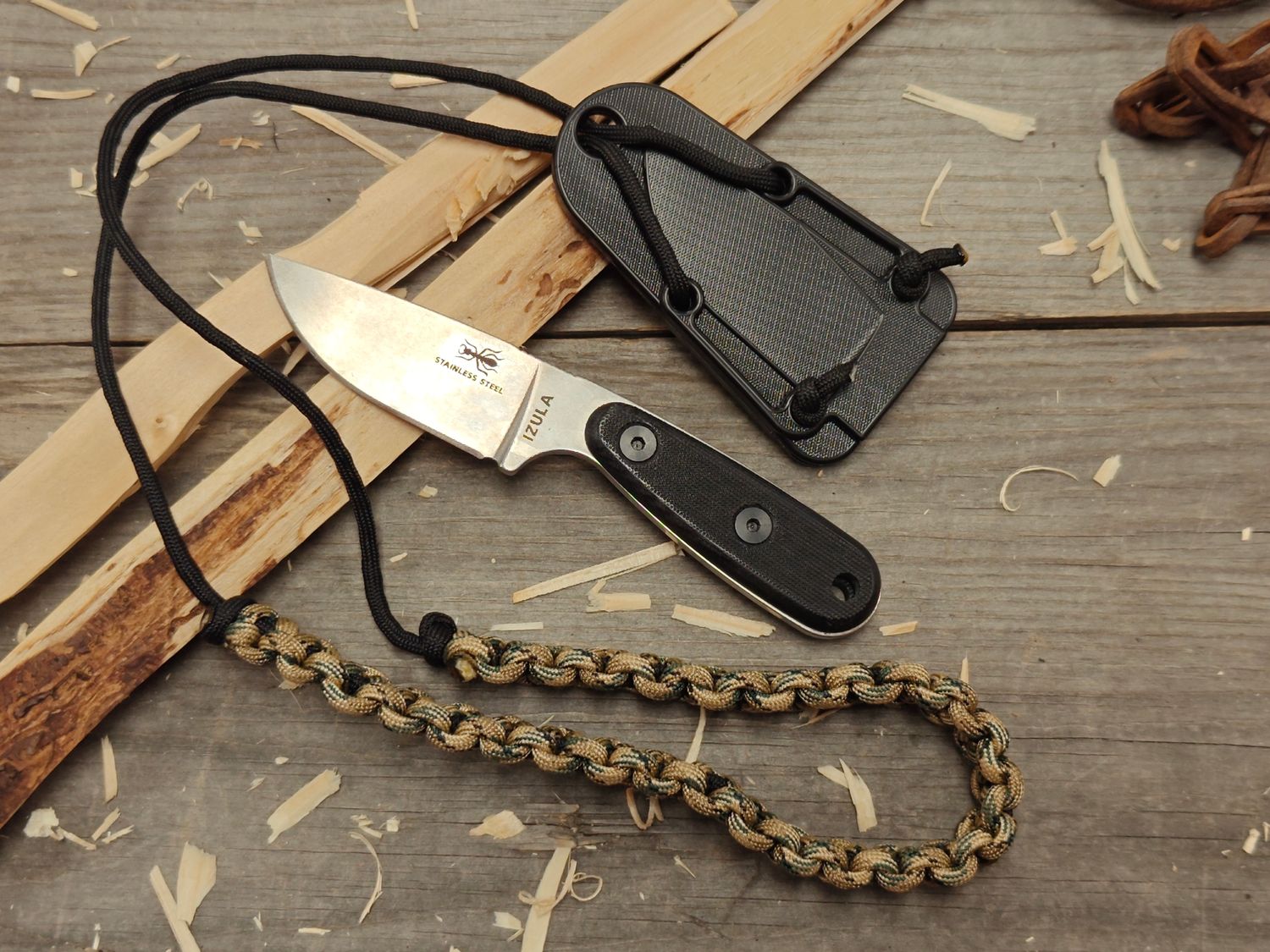 ESEE Izula 2.875&quot; Fixed Blade Combo / Black G10 / Stonewashed 440 (Pre-Owned)