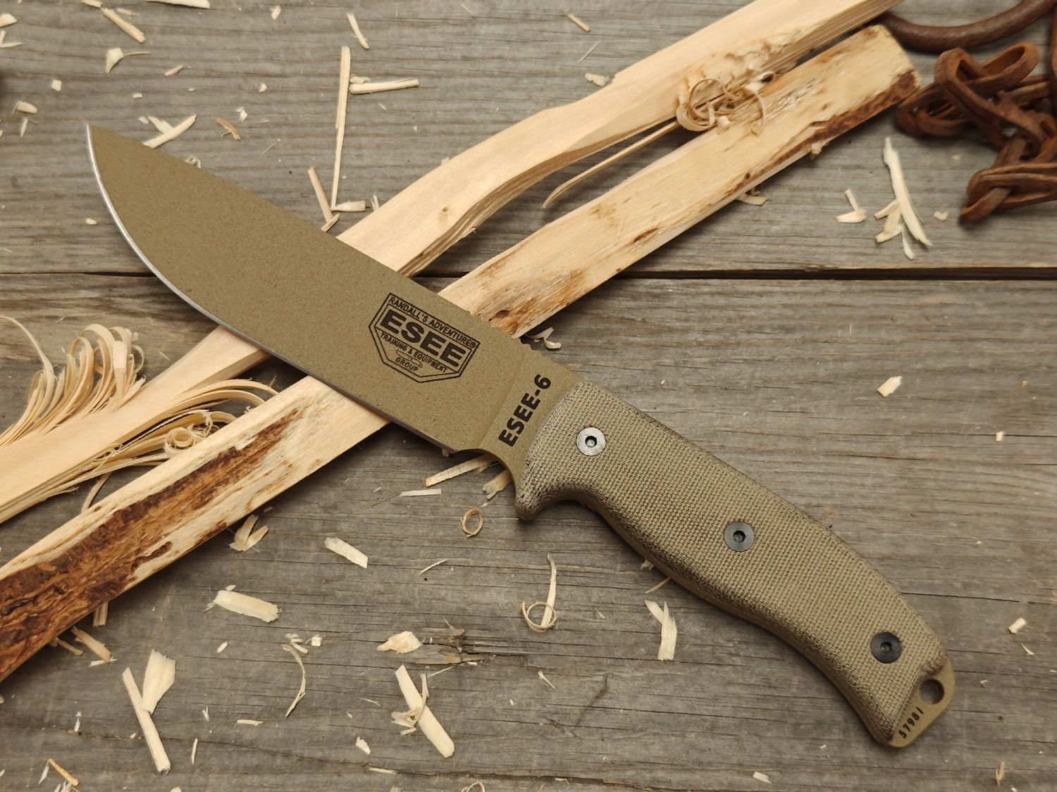 ESEE Model 6 6.5&quot; Fixed Blade / OD Green Micarta / Flat Dark Earth 1095 (Pre-Owned)