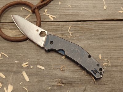 Spyderco SpydieChef 3.3&quot; Frame Lock / Bluewash Titanium / Satin LC200N (Pre-Owned)