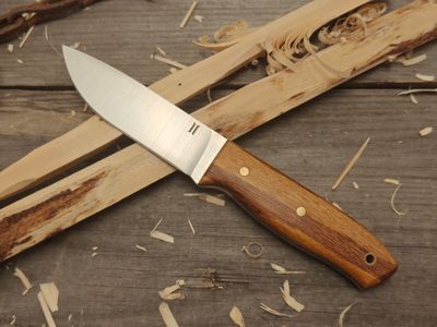 Isley Blades Model 1 4" Fixed Blade / Stabilized Zebra Wood w/ Black Liners / Satin AEB-L Isley Blades Model 1 4" Fixed Blade / Stabilized Zebra Wood w/ Black Liners / Satin AEB-L