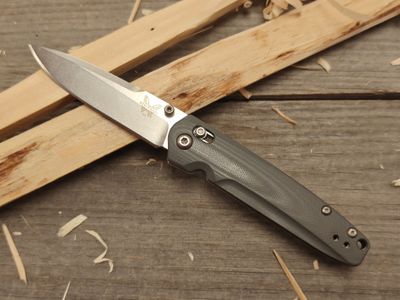 Benchmade Valet 2.96" Folding Knife / Grey G10 / Satin M390 ( Pre Owned ) Benchmade Valet 2.96" Folding Knife / Grey G10 / Satin M390 ( Pre Owned )
