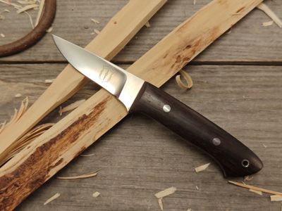 John Chamberlin Caping 2.5&quot; Fixed Blade / Stabilized Black Mesquite / Satin 440c