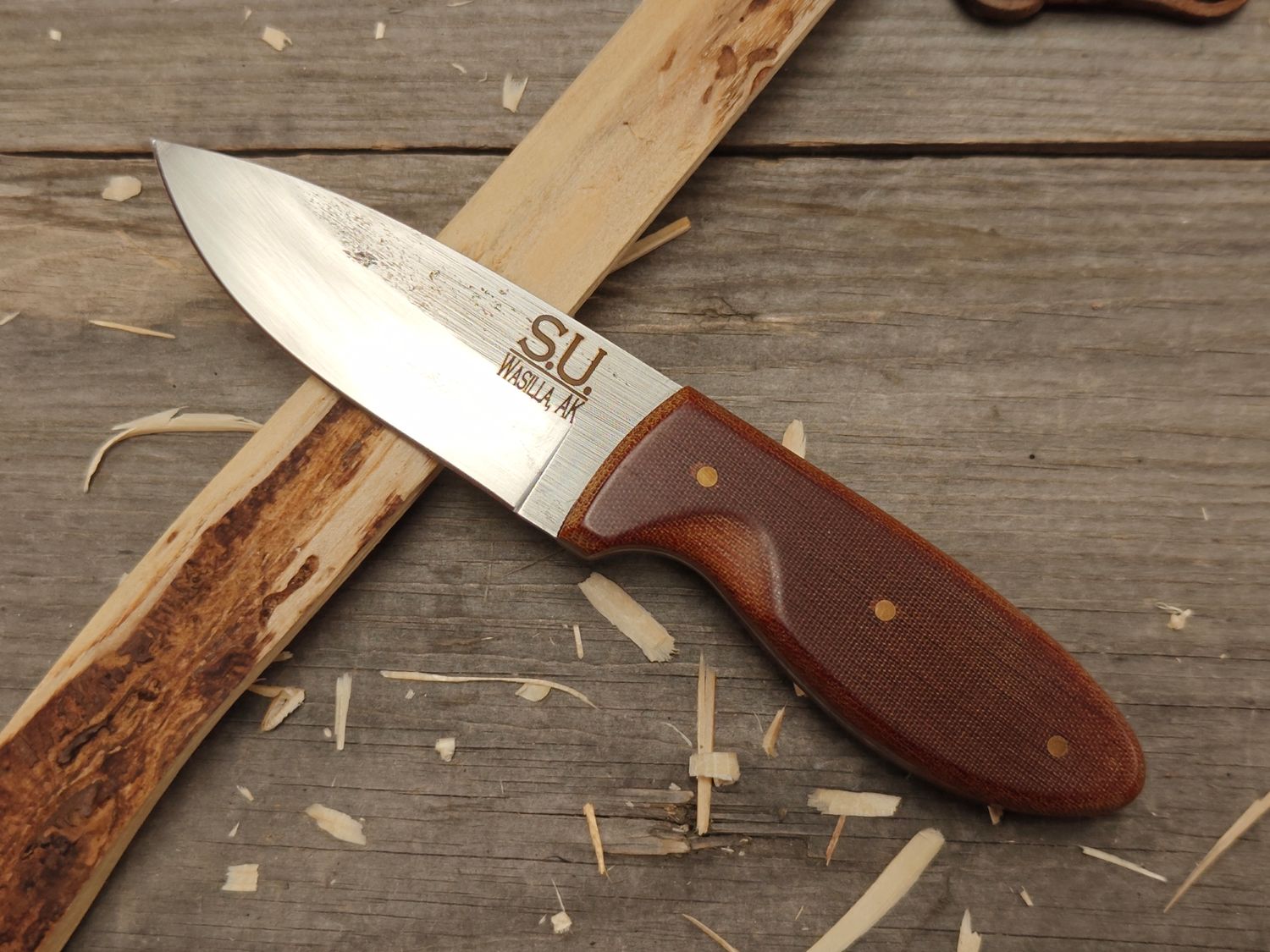 Stephen Unrein Knives 3&quot; Fix Blade / Natural Micarta / Satin O1