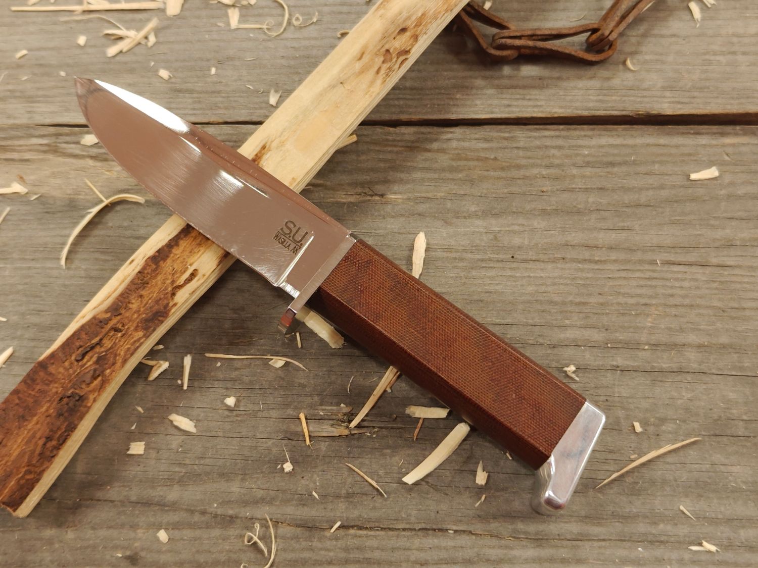Stephen Unrein Knives 4&quot; Fix Blade / Natural Micarta / Satin O1