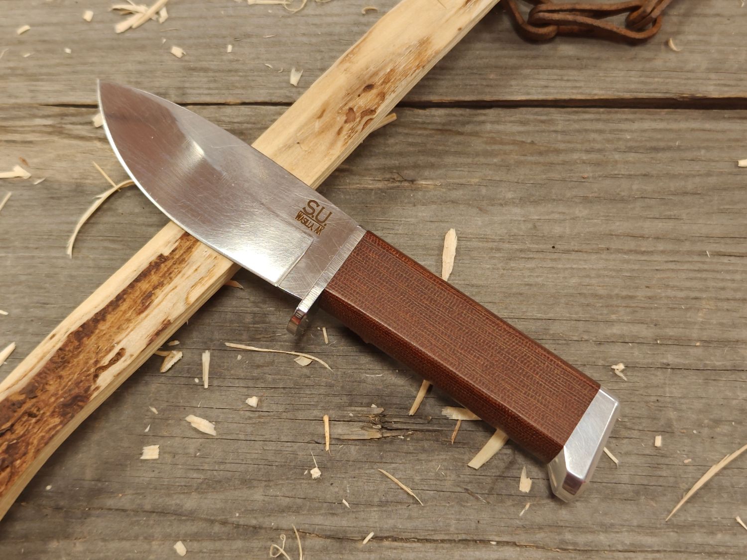 Stephen Unrein Knives 3.5&quot; Fix Blade / Natural Micarta / Satin L6