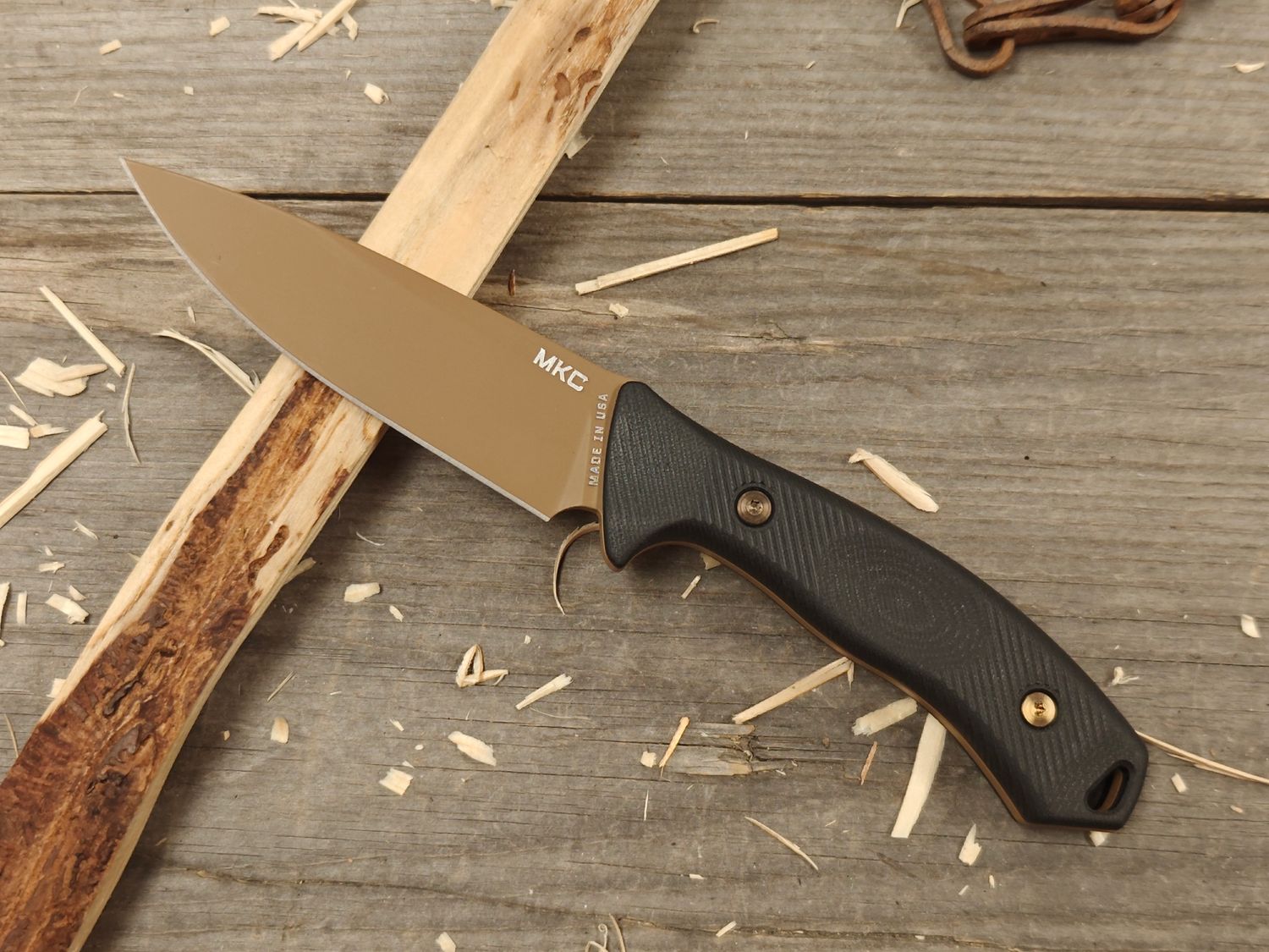 Montana Knife Co. TF24 4.5&quot; Fixed Blade / Black G10 / Coyote Tan Cerakote MagnaCut