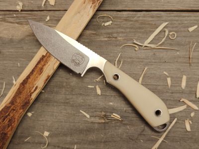 White River Knives Custom Model 1 3.5" Fixed Blade / Ivory Micarta / Stonewashed S35VN