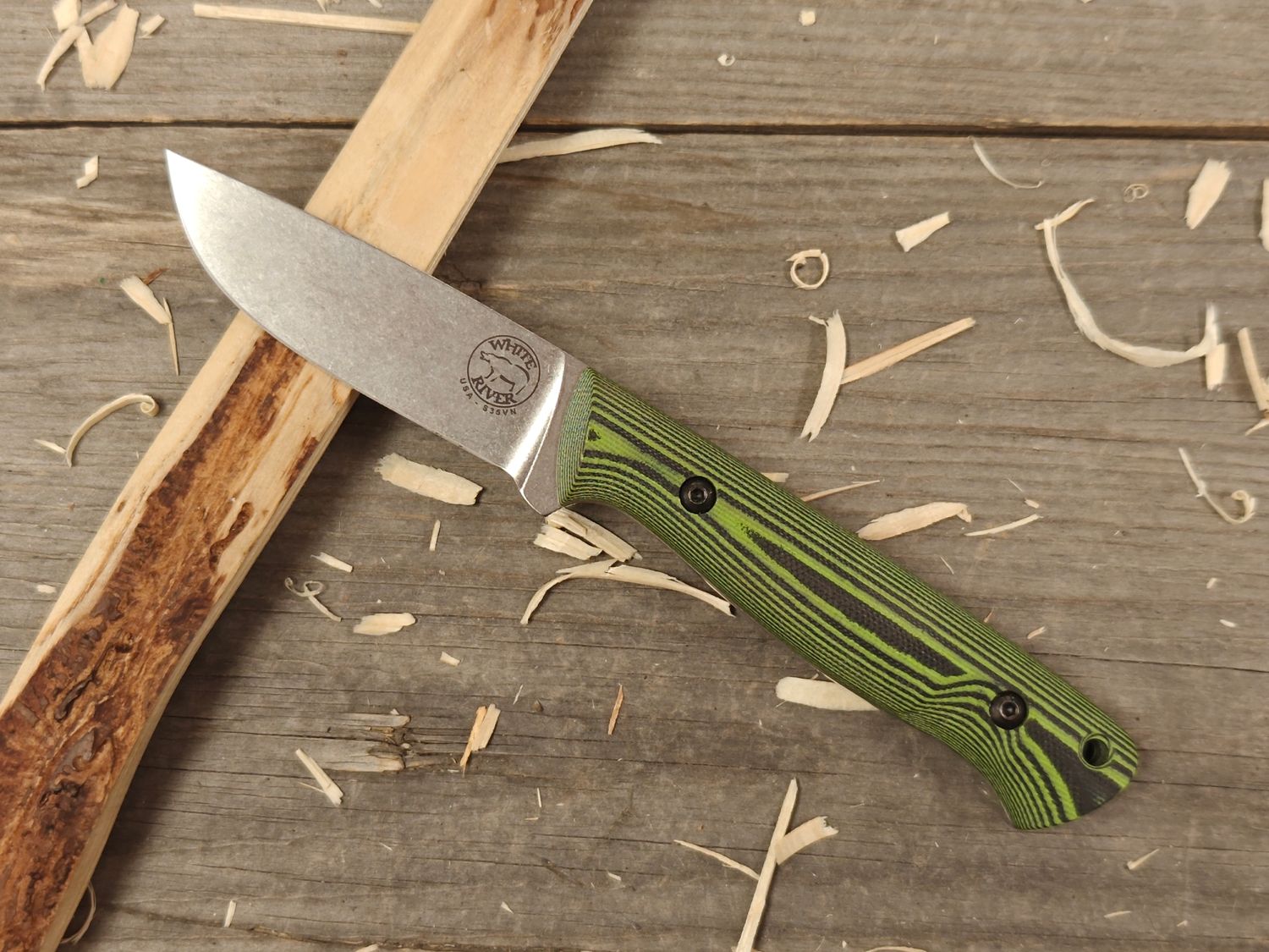 White River Jason Fry 3" Utility Hunter / Green Black G10 / S35VN