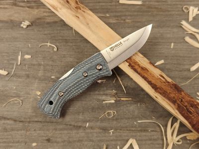 Helle Berget 2.25&quot; Lockback Folder / Denim Micarta / Satin 12C27