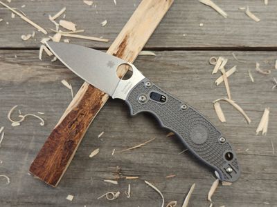 Spyderco Manix 2 3.38&quot; Ball Bearing Lock Knife / Grey Polymer / Satin Maxamet