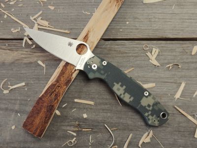 Spyderco Paramilitary 2 3.44&quot; Compression Lock Knife / Digi Camo G-10 / Satin S45V