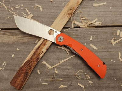 Spyderco Subvert 4&quot; Frame Lock Blade / Orange G-10 &amp; Titanium Frame / Satin S30V
