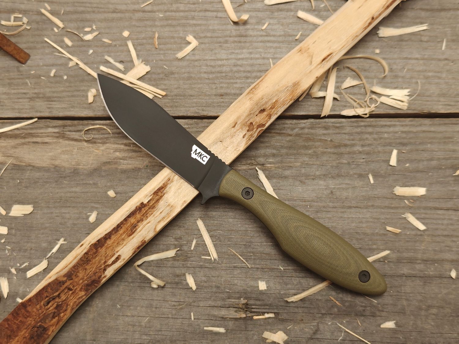  Montana Knife Co. Jackstone 3.25" Fixed Blade / Olive G10 / Black PVD MagnaCut