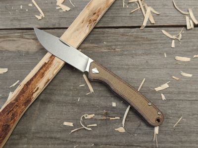 Kershaw Federalist 3.25&quot; Folding Blade / Green Micarta / Stonewash CPM 154