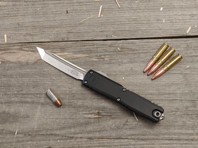 Microtech Ultratech ZBP 3.5" Gen III T/E OTF Knife / Black Aluminum / Stonewash M390MK