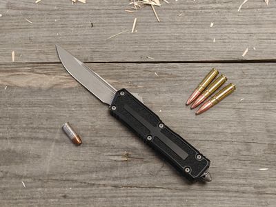 Microtech Scarab II Gen III 4" OTF Automatic / Black Aluminum / Apocalyptic M390