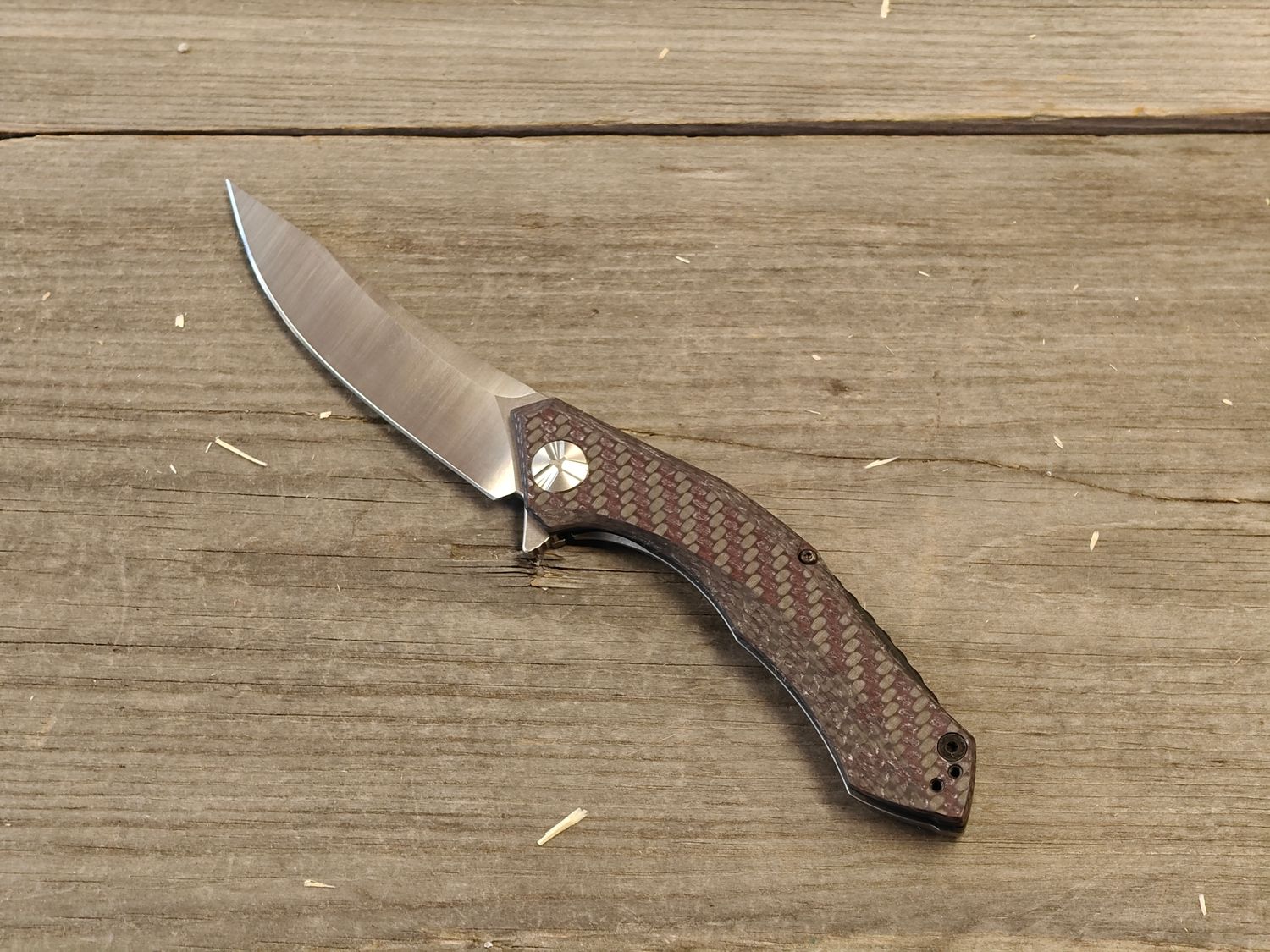 Zero Tolerance 0462 Sinkevich 4&quot; Flipper Knife / Red Carbon Fiber &amp; Titanium / Satin CPM-20CV