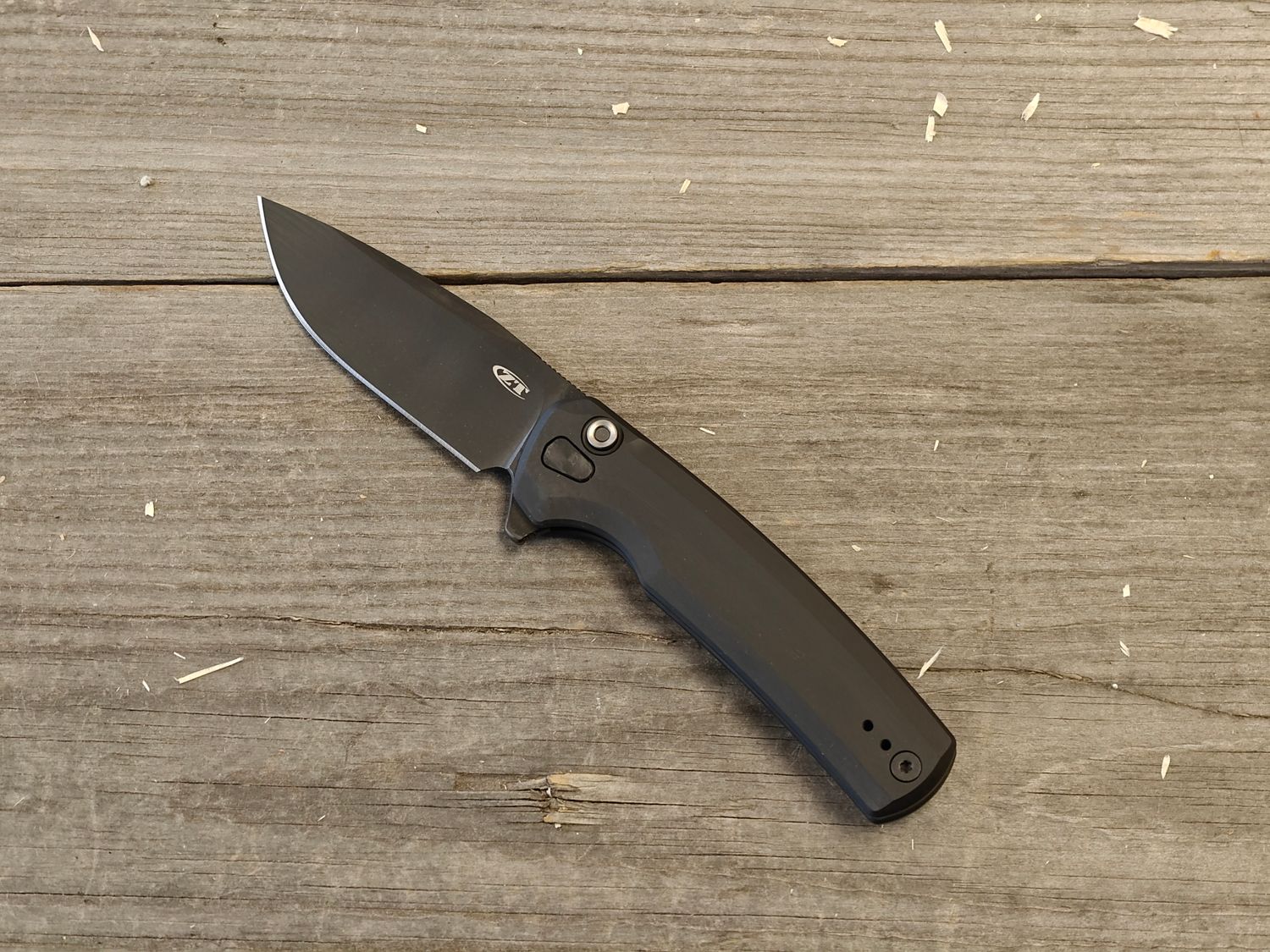 Zero Tolerance 0044 Button Lock Blade / Black Titanium / Black CPM S45VN