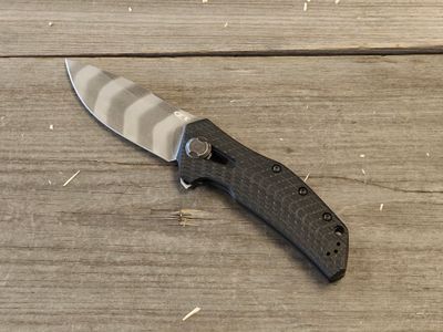 Zero Tolerance 0308 3.75&quot; Frame Lock Knife / Black G10 &amp; Titanium / Tiger Stripe 20CV (Pre-Owned)