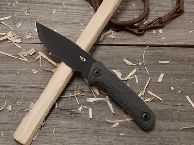 Zero Tolerance 0004 4.25&quot; Fixed Blade / Black Canvas Micarta / Black Cru-Wear