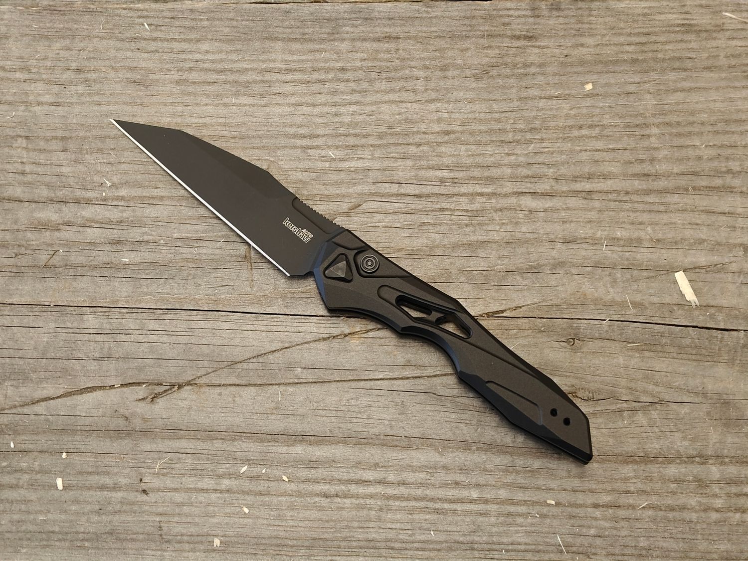 Kershaw Launch 13 3.5&quot; Buttonlock Auto / Black Anodized Aluminum / Black Cerakote CPM-154