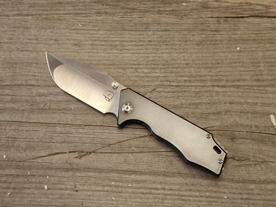 Something Obscene J-Cape 3.5" Framelock / Black Titanium / Satin CPM-20CV (Pre-Owned)