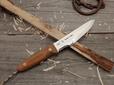 William Collins Woods N Game 5&quot; Fixed Blade / Natural Micarta / Satin AEB-L