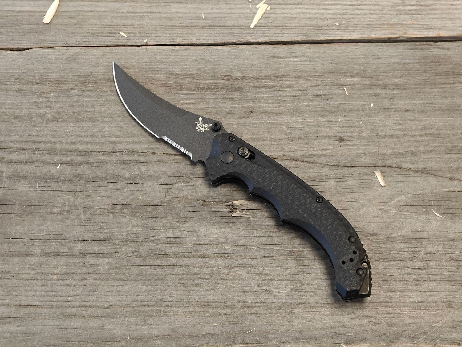 Benchmade Mini Bedlam 3.5&quot; AXIS Lock Knife / Black G10 / Black CPM-S90V
