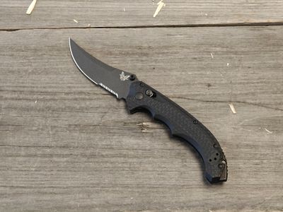 Benchmade Mini Bedlam 3.5&quot; AXIS Lock Knife / Black G10 / Black CPM-S90V