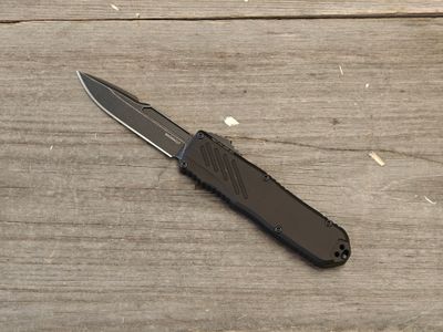 Guardian Tactical Recon-035 S/E 3.25&quot; OTF Automatic / Black Aluminum / Dark Stonewash CPM-MagnaCut