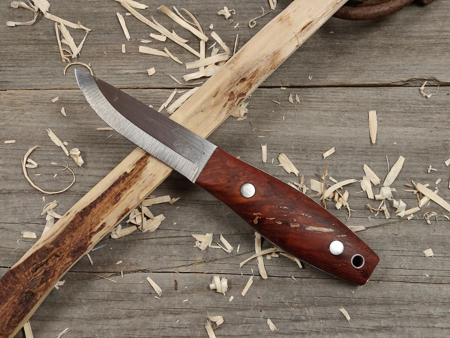 Wood Bear Knives BCNW 3.5” Fixed Blade Puukko / Redwoods / Satin O1 (Pre-Owned)