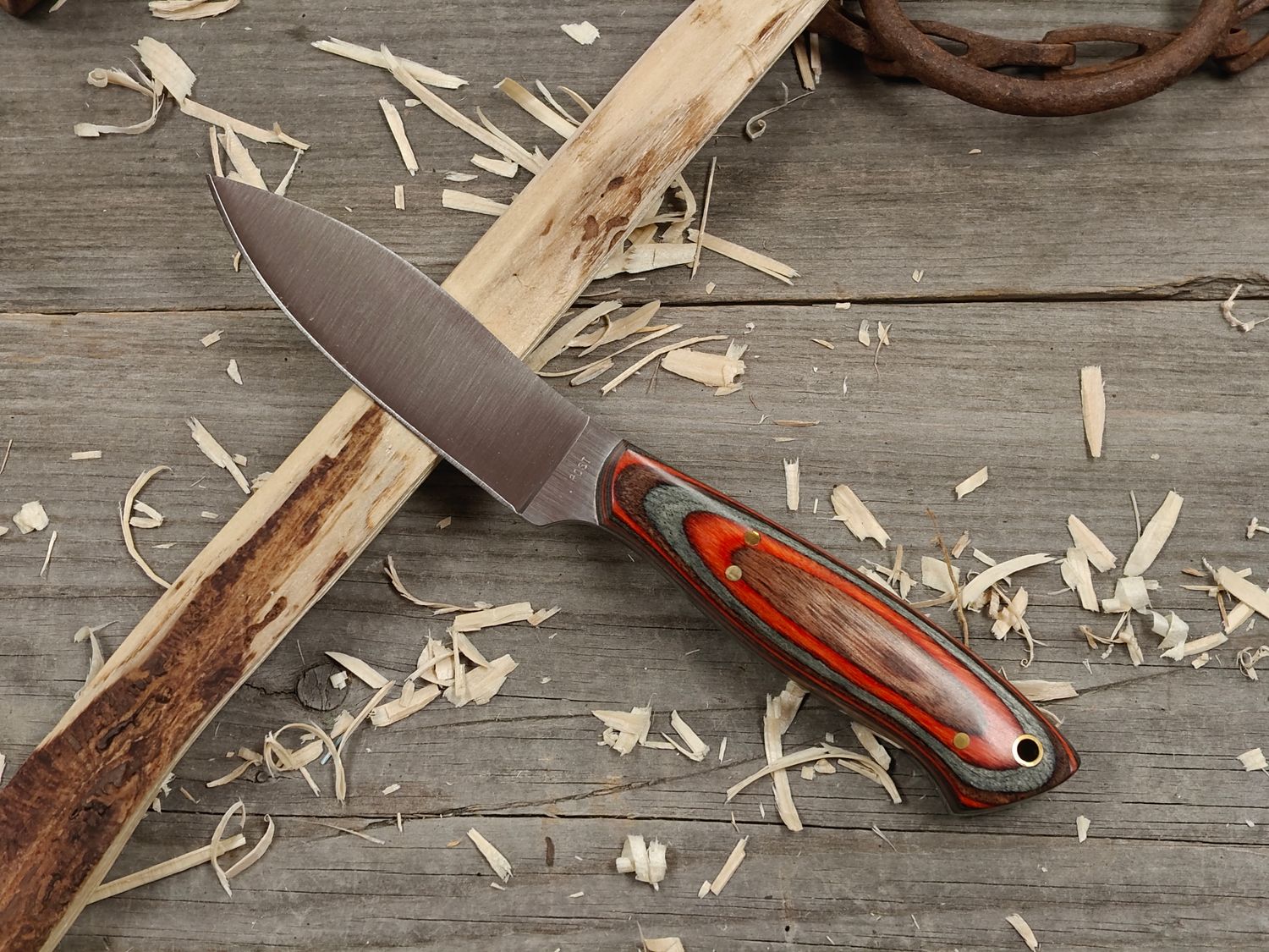 Ron Post Knives Postal 4&quot; Fixed Blade / Assorted Dymondwood / Satin CPM-154