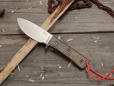 Ontario Keene Valley Hunter 4.4&quot; Fixed Blade / Green Micarta / Satin 420HC SS