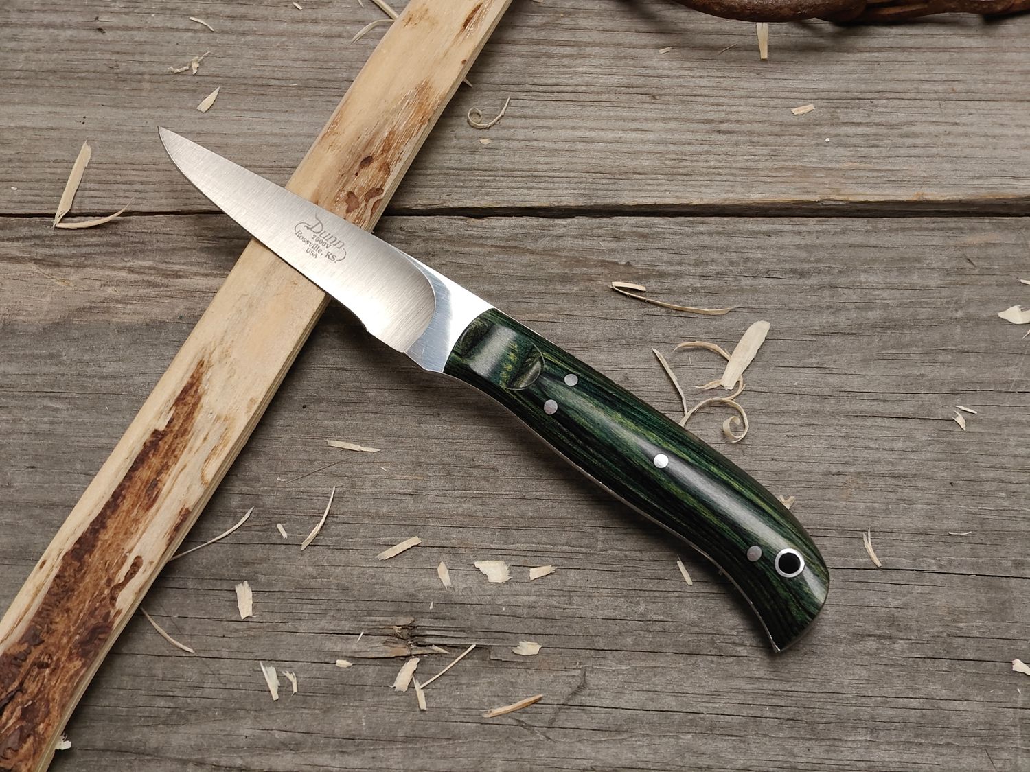 Dunn Knives 2000V 3&quot; Fixed Blade / Dymondwood / Satin VG10 (Pre-Owned)