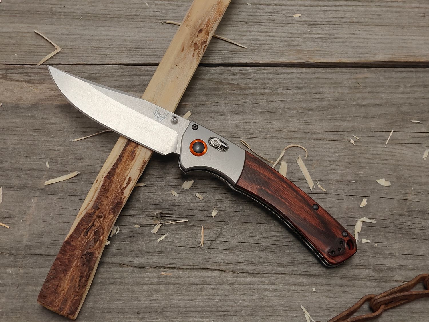 Benchmade Crooked River 4" AXIS Lock Knife / Dymondwood / Satin S30V (Pre-Owned)