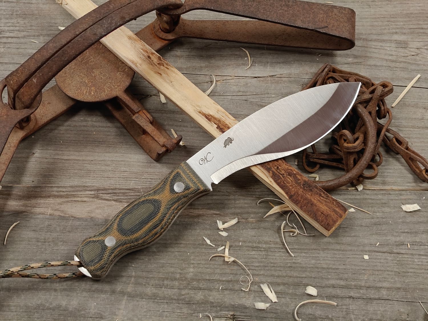 William Collins Alaskan Bush Tool Knife (AKBT) 6" Knife / Camo Micarta / Satin Nitro-V