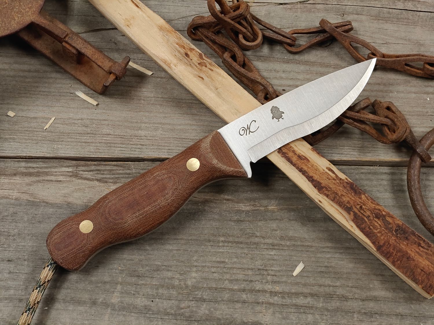 William Collins Baby Bird 4" Bush Knife / Natural Micarta / Satin AEB-L